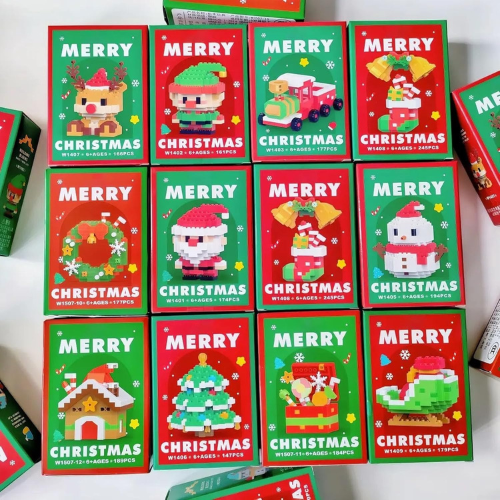SANTA BLOCS™ – 12 Figurines de Noël Créatives