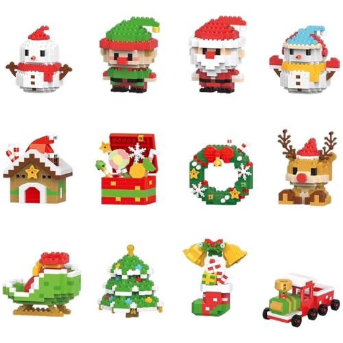 SANTA BLOCS™ – 12 Figurines de Noël Créatives