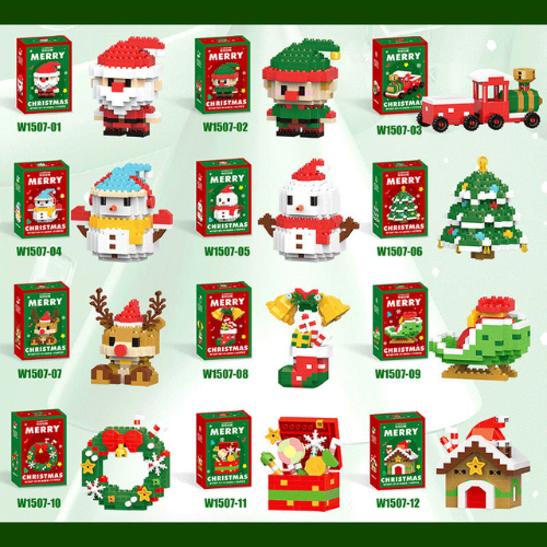 SANTA BLOCS™ – 12 Figurines de Noël Créatives