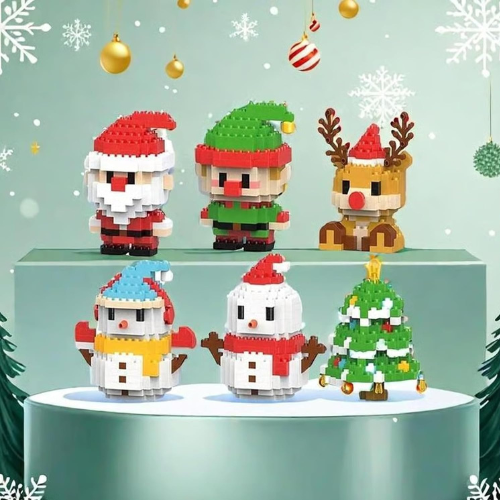 SANTA BLOCS™ – 12 Figurines de Noël Créatives