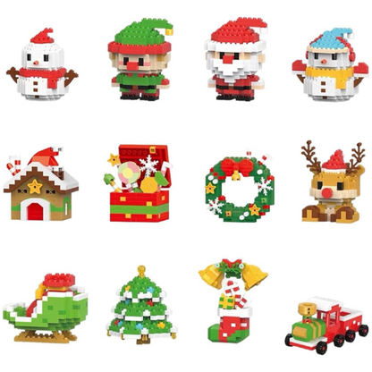 SANTA BLOCS™ – 12 Figurines de Noël Créatives