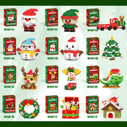 SANTA BLOCS™ – 12 Figurines de Noël Créatives